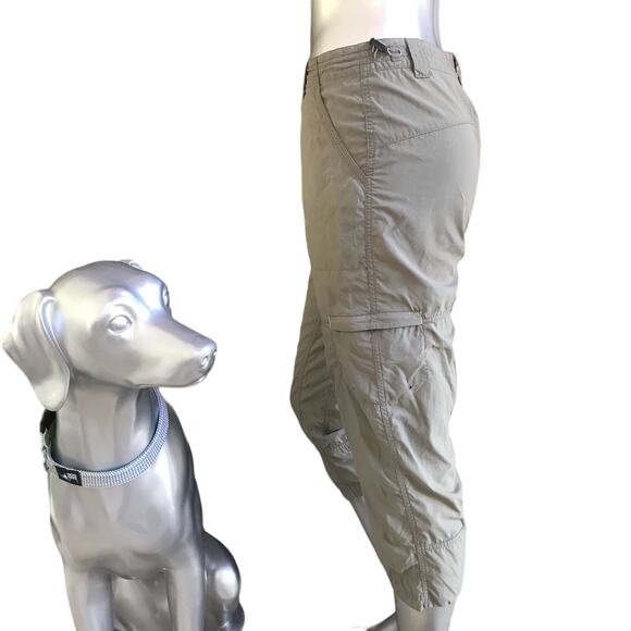 Columbia Titanium Packables Hiking Cargo Beige Cropped Pants Women’s Size 8 - Picture 3 of 9